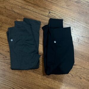 Fabletics Black and Gray Leggings Set